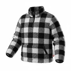 Epic Threads Black and White Checkered Fleece Pullover NWT Size 7 Warm Cozy